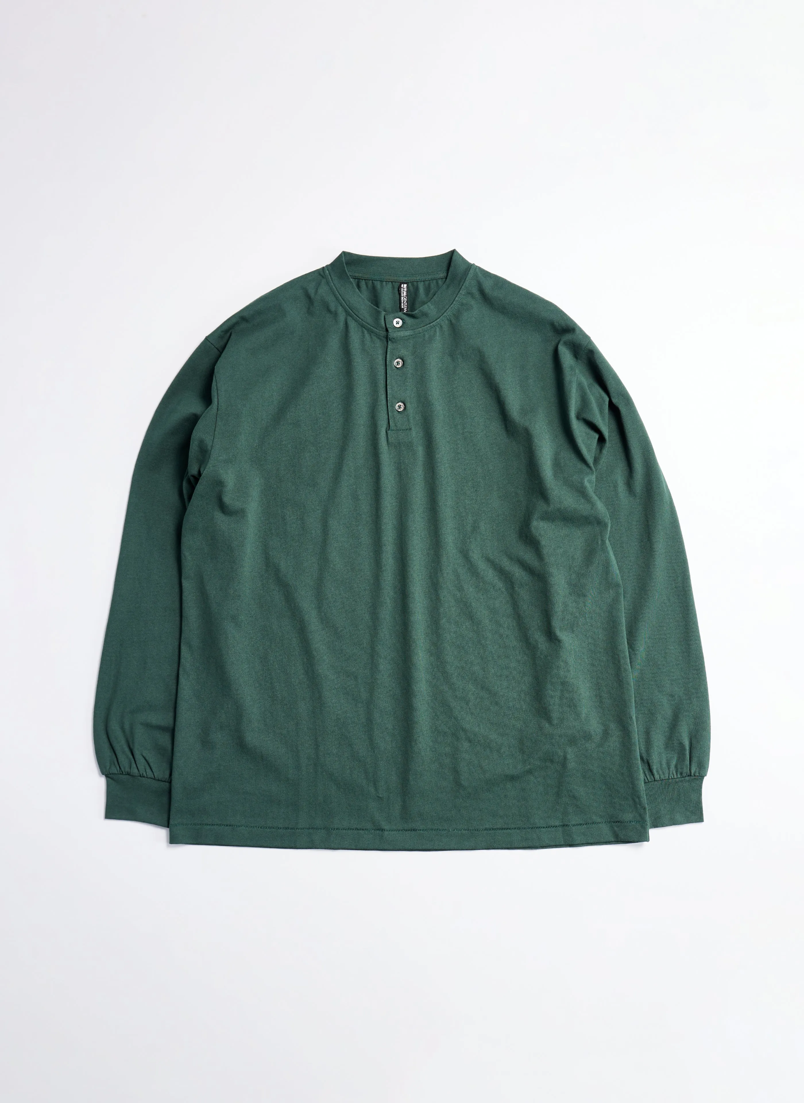 220G Cotton Single Jersey Henley Neck Long sleeve Top
