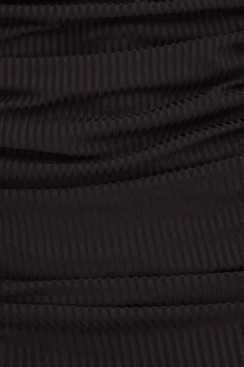 Black Bodycon Dress One Shoulder Mini