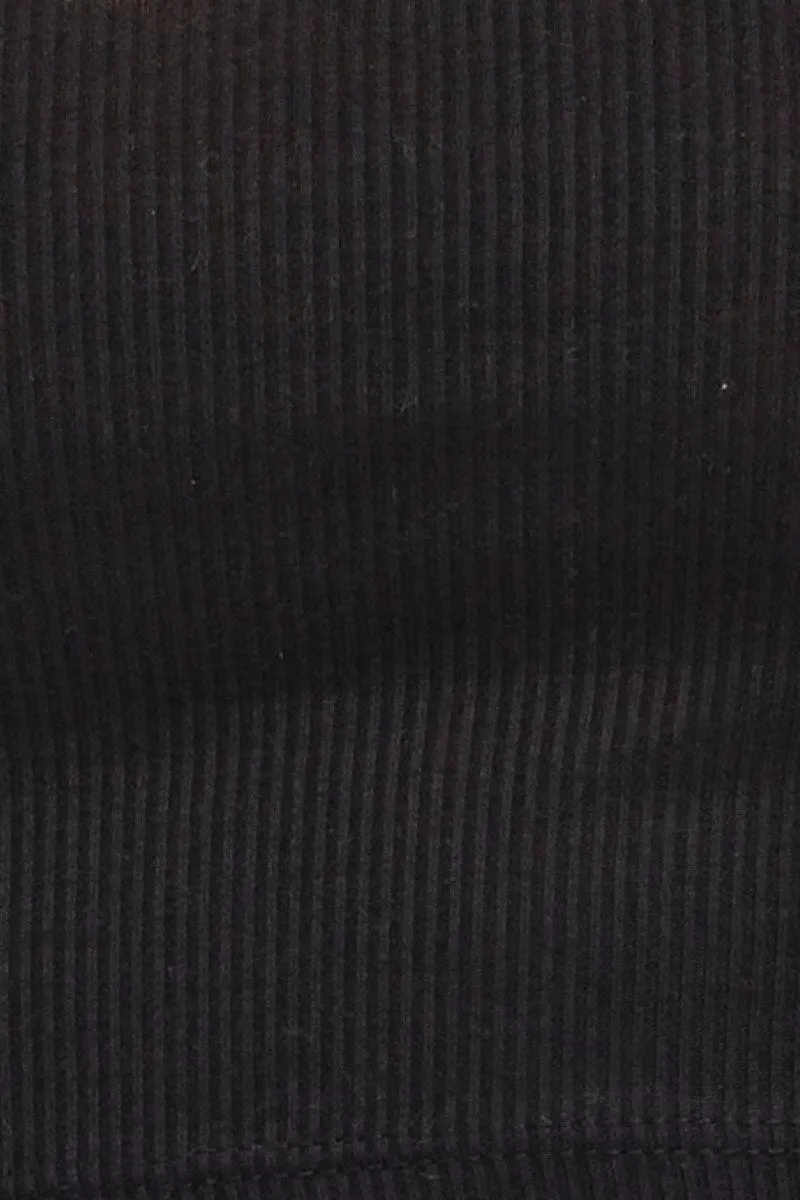 Black Keyhole Top Halter Neck