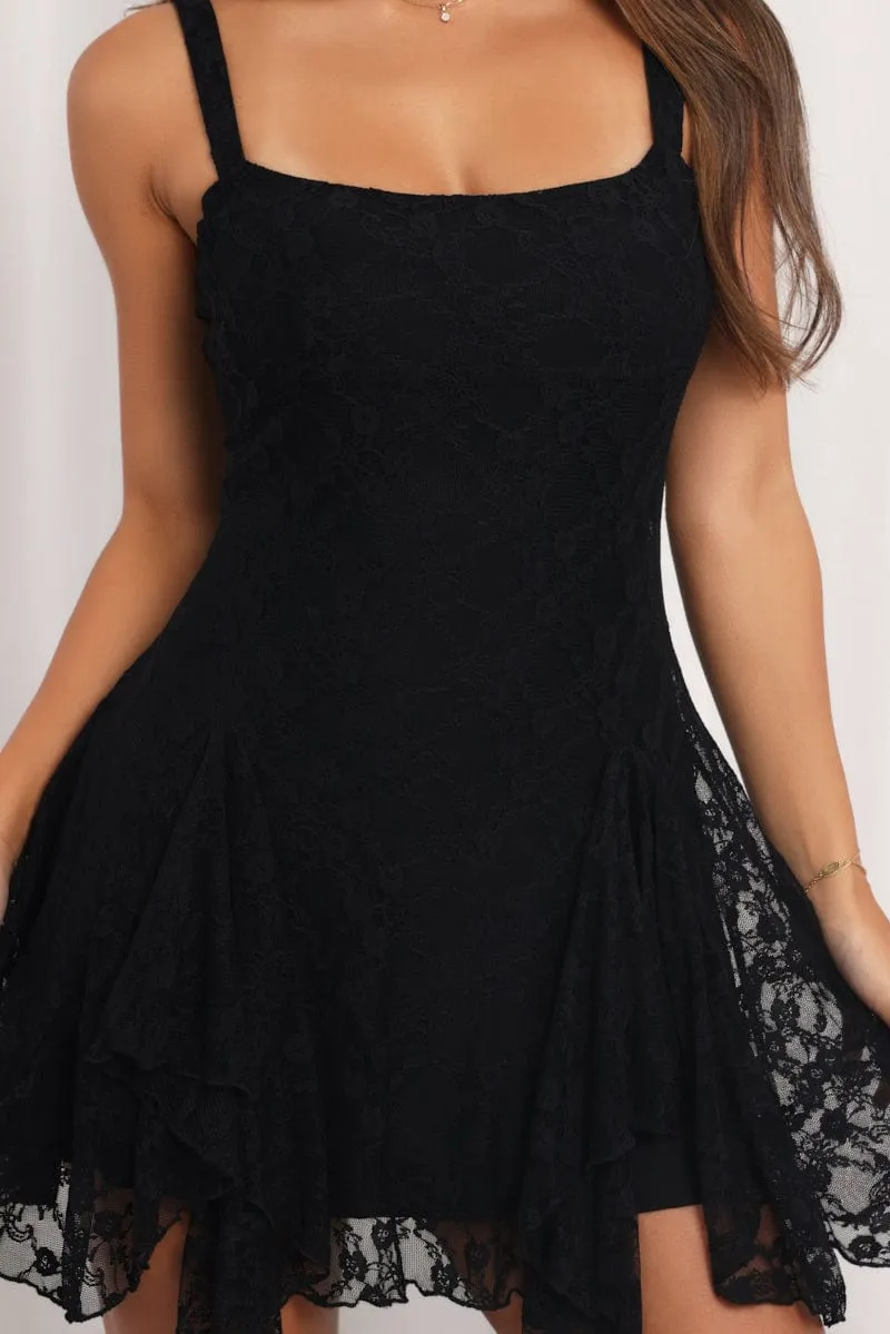 Black Mini Dress Lace