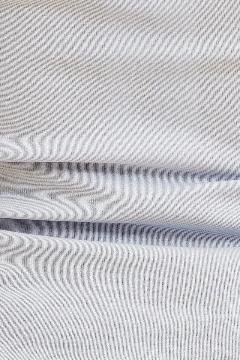 Blue Bandeau Cami Cotton Stretch Full Length