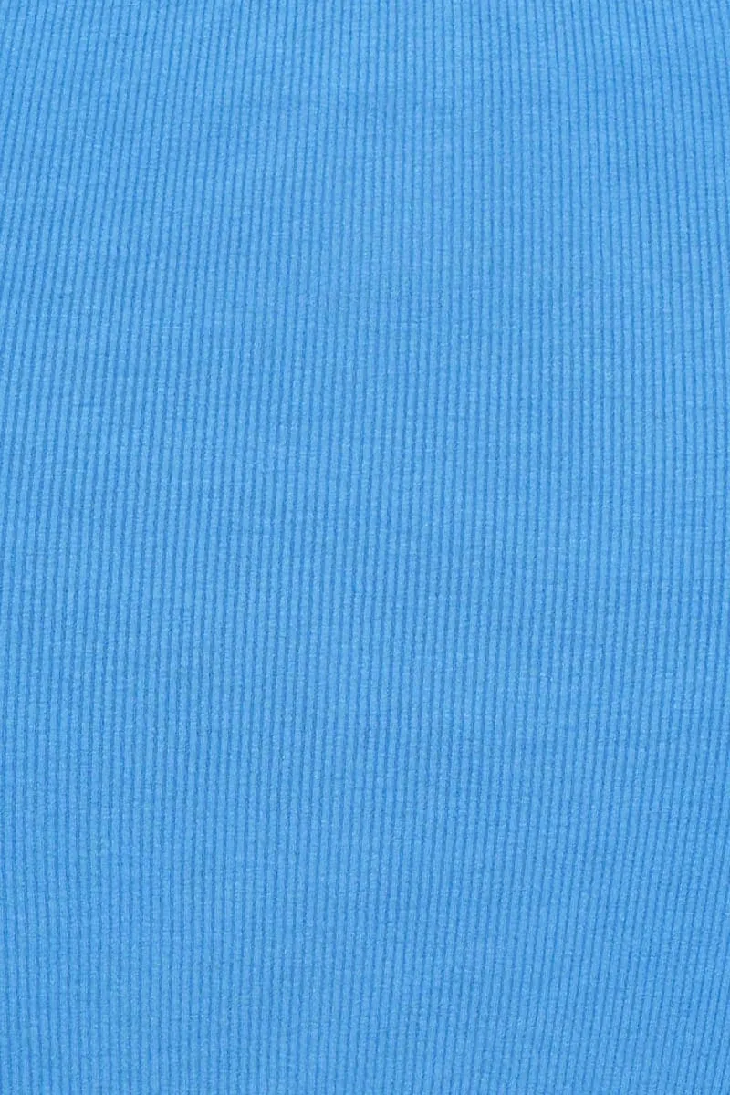 Blue Maxi Skirt Side Split