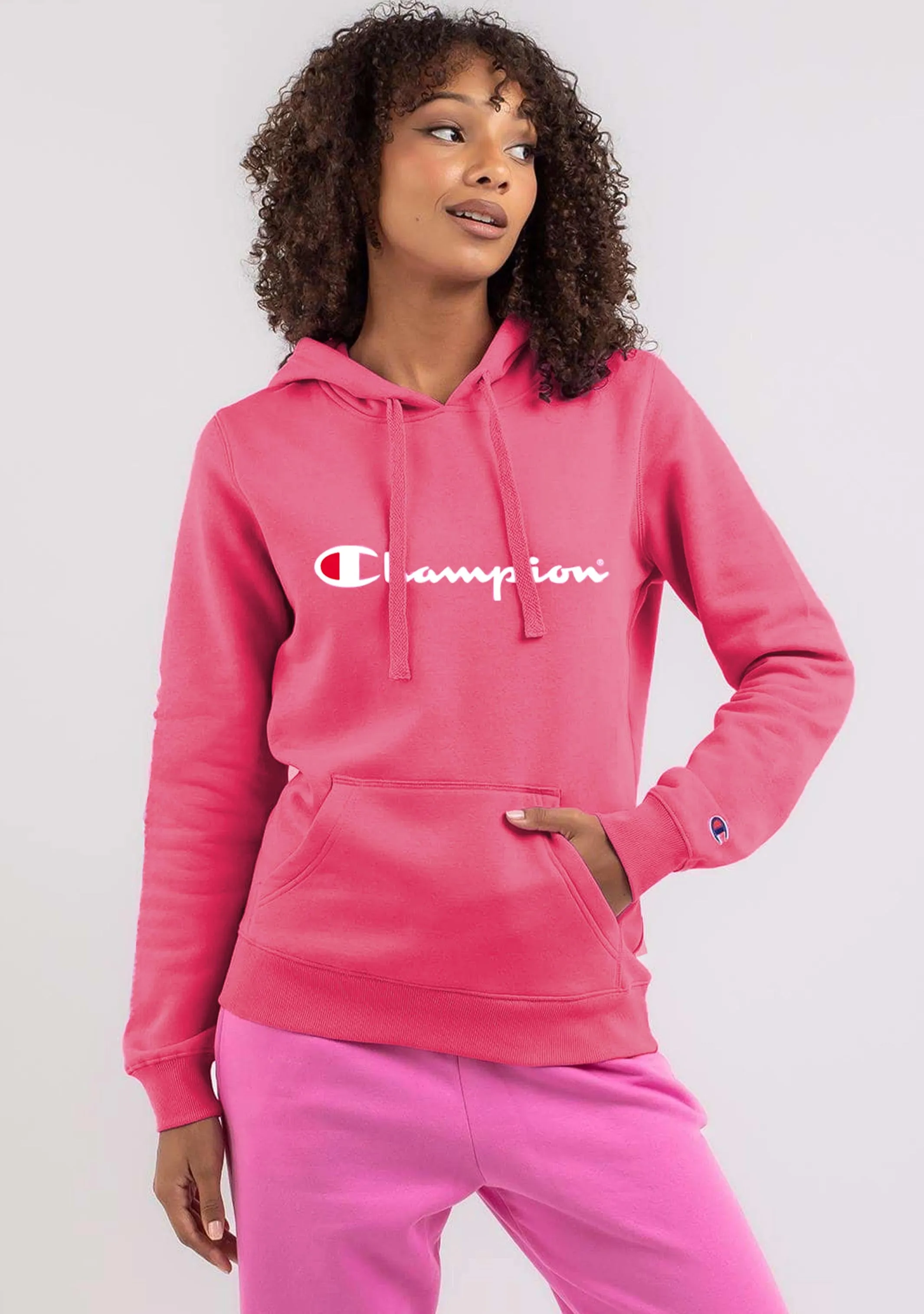 Champion Women’s Script Hoodie Red/Pink