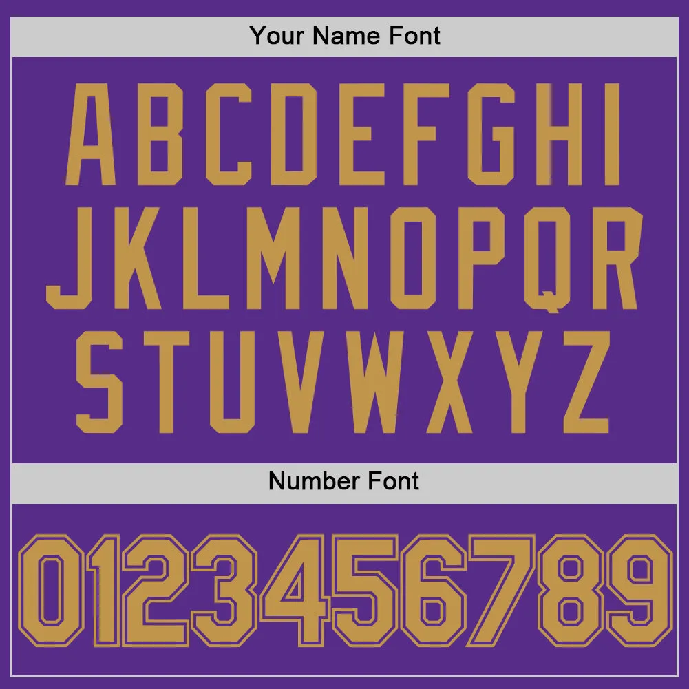 Custom Purple Old Gold Authentic Throwback Basketball Jersey