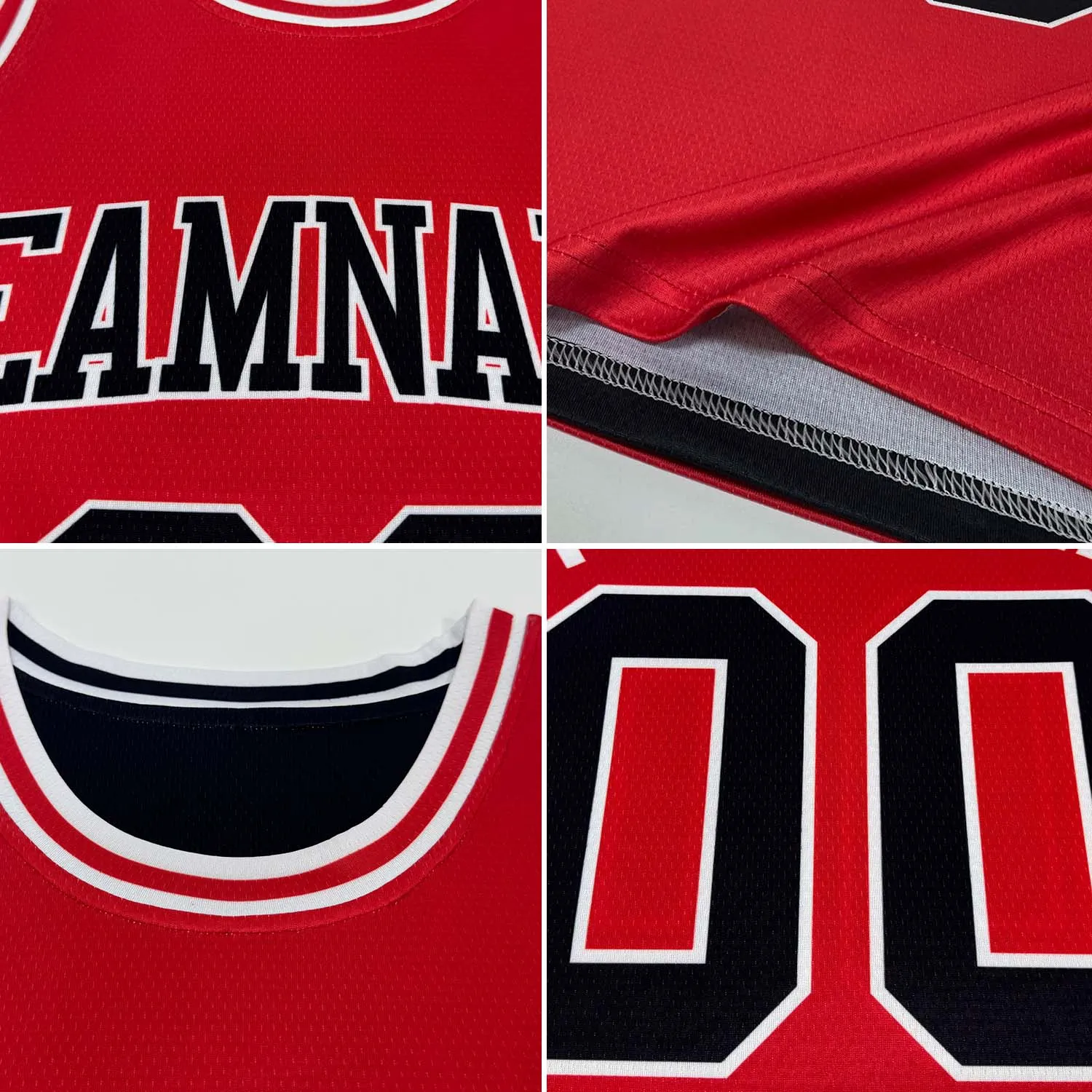 Custom Reversible Red Cream Double Side Basketball Jersey