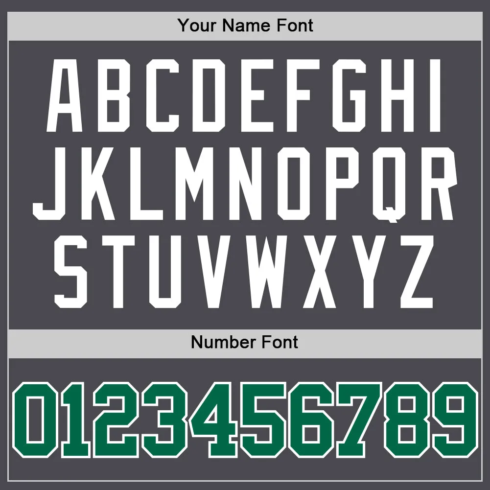 Custom Steel Gray Kelly Green-White Authentic Basketball Jersey
