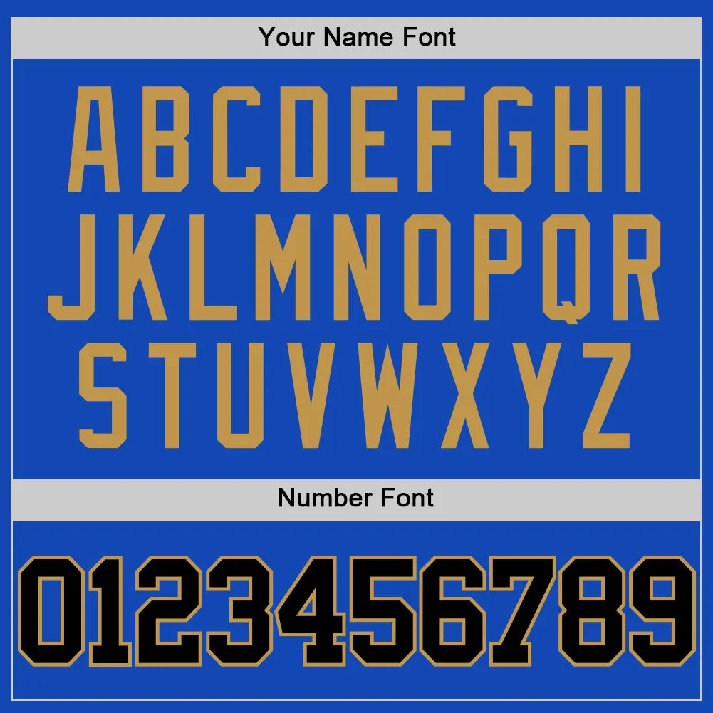 Custom Thunder Blue Black-Old Gold Authentic Basketball Jersey