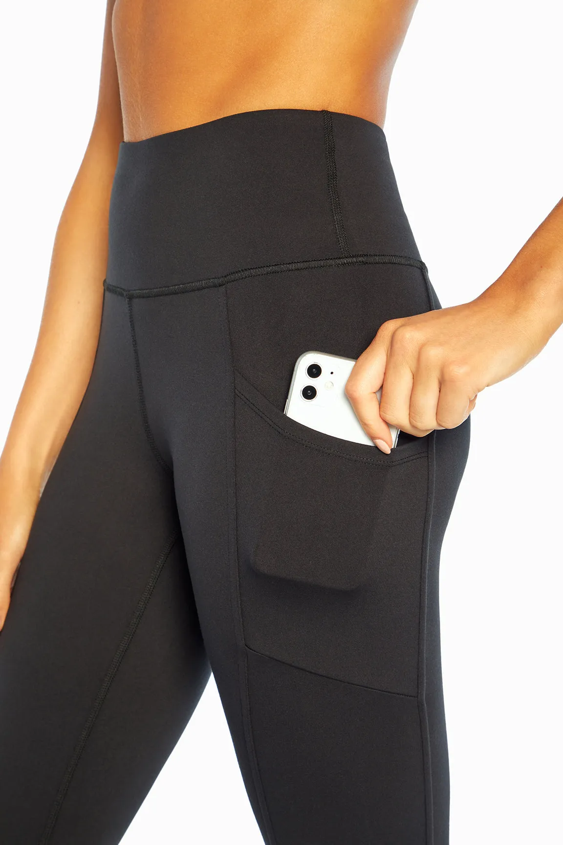 Eclipse Side Pocket Tummy Control Ankle Legging