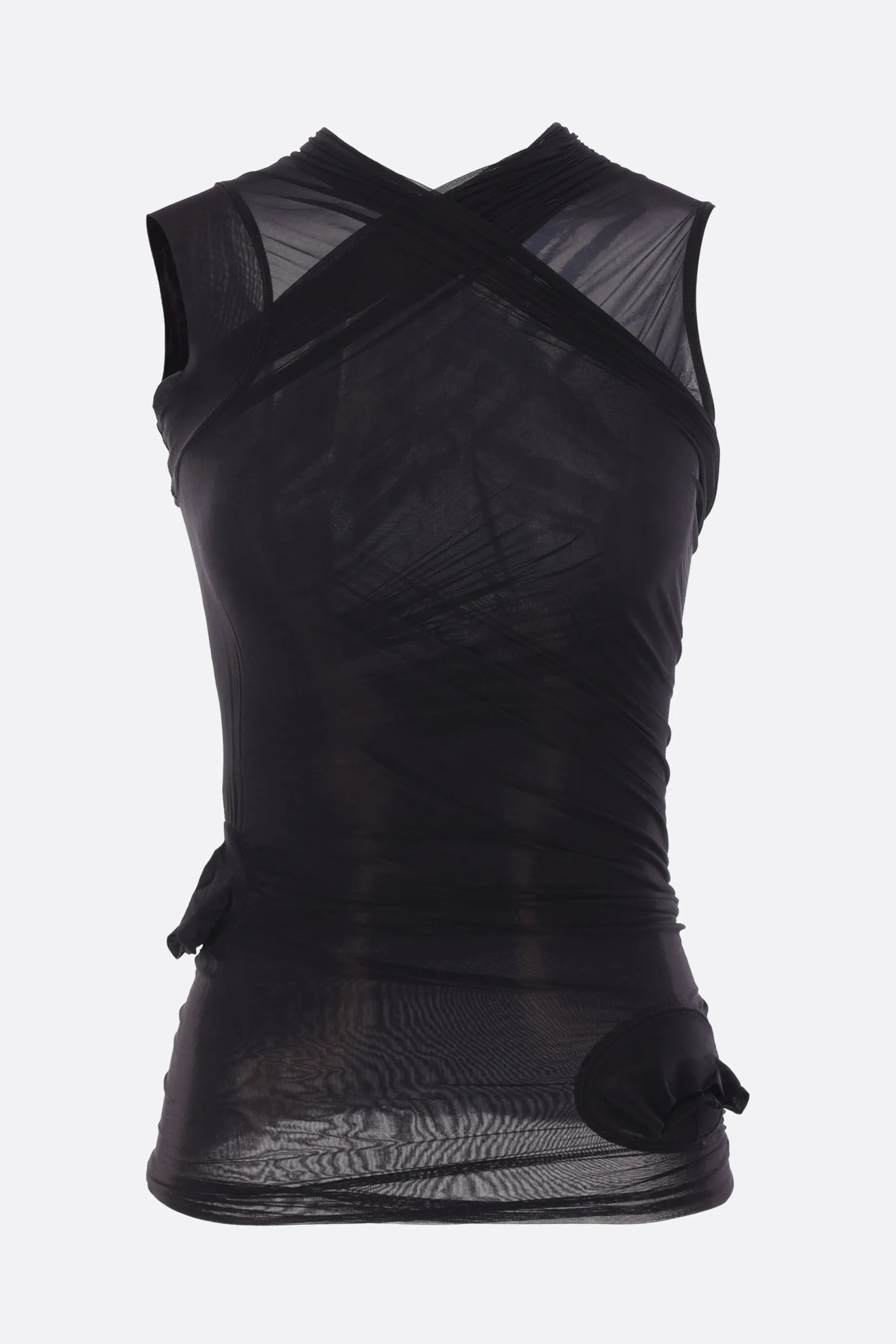 Hollywood Banana sleeveless top in stretch jersey