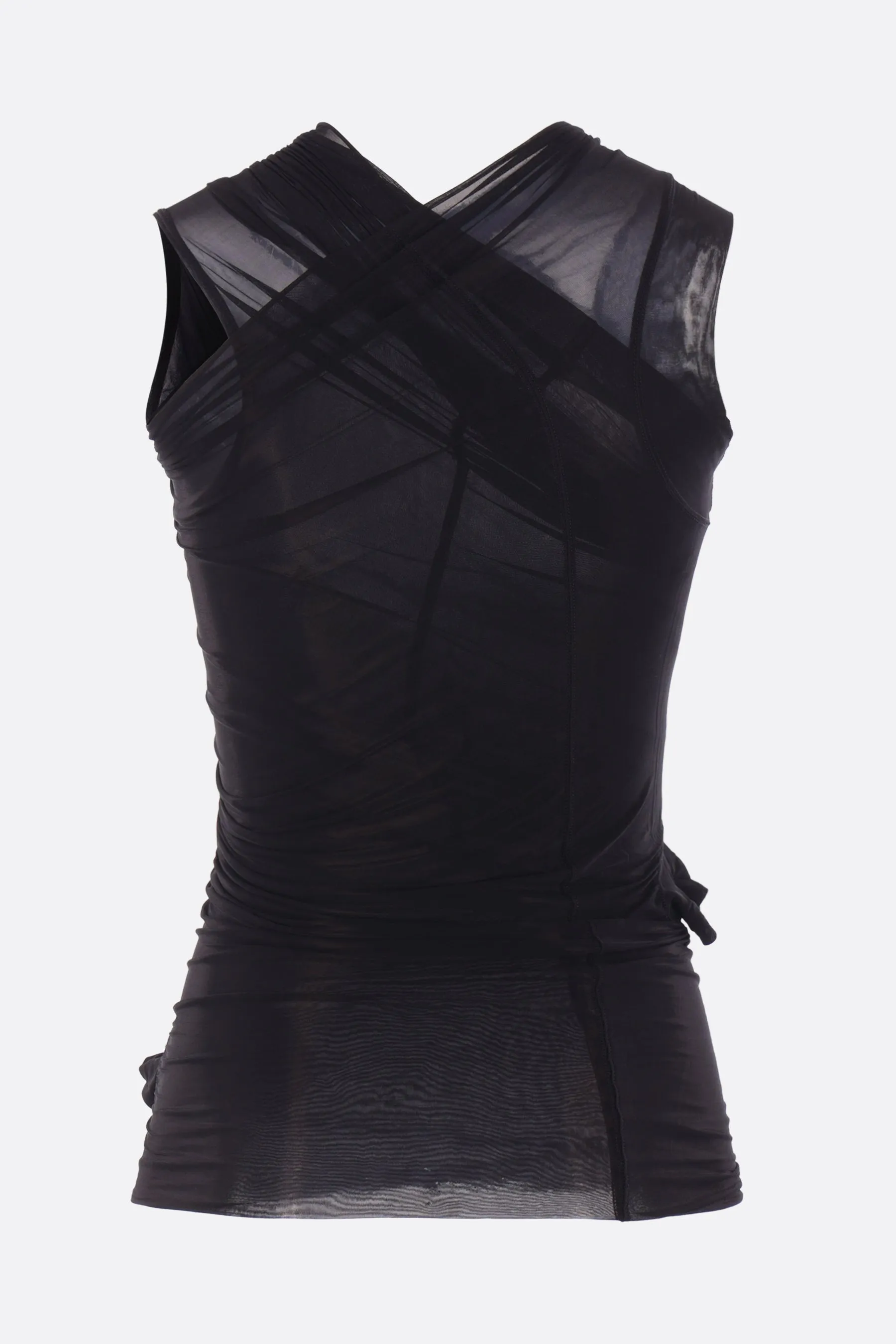 Hollywood Banana sleeveless top in stretch jersey