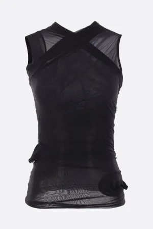 Hollywood Banana sleeveless top in stretch jersey