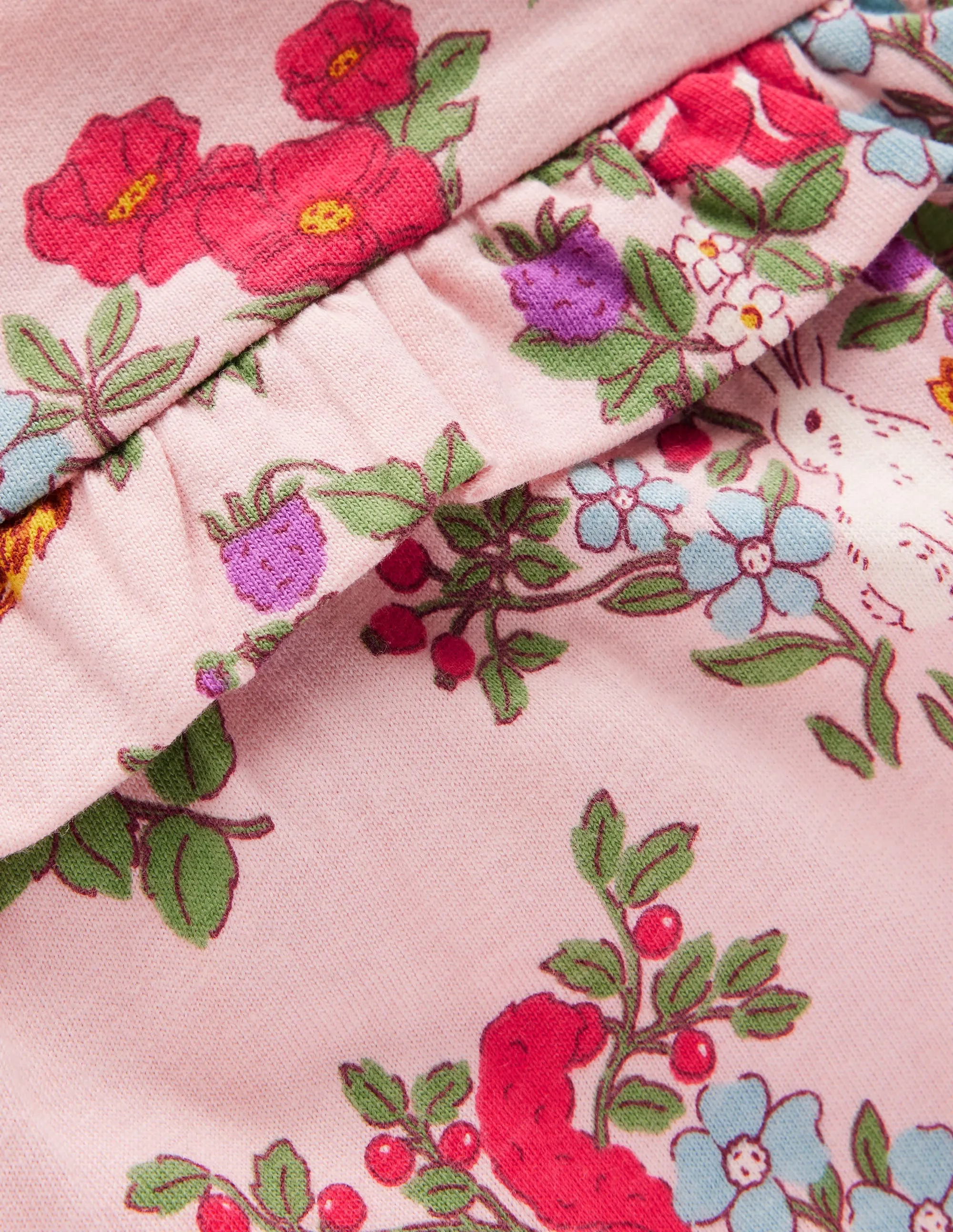 Jersey Ruffle Dress-French Pink Harvest