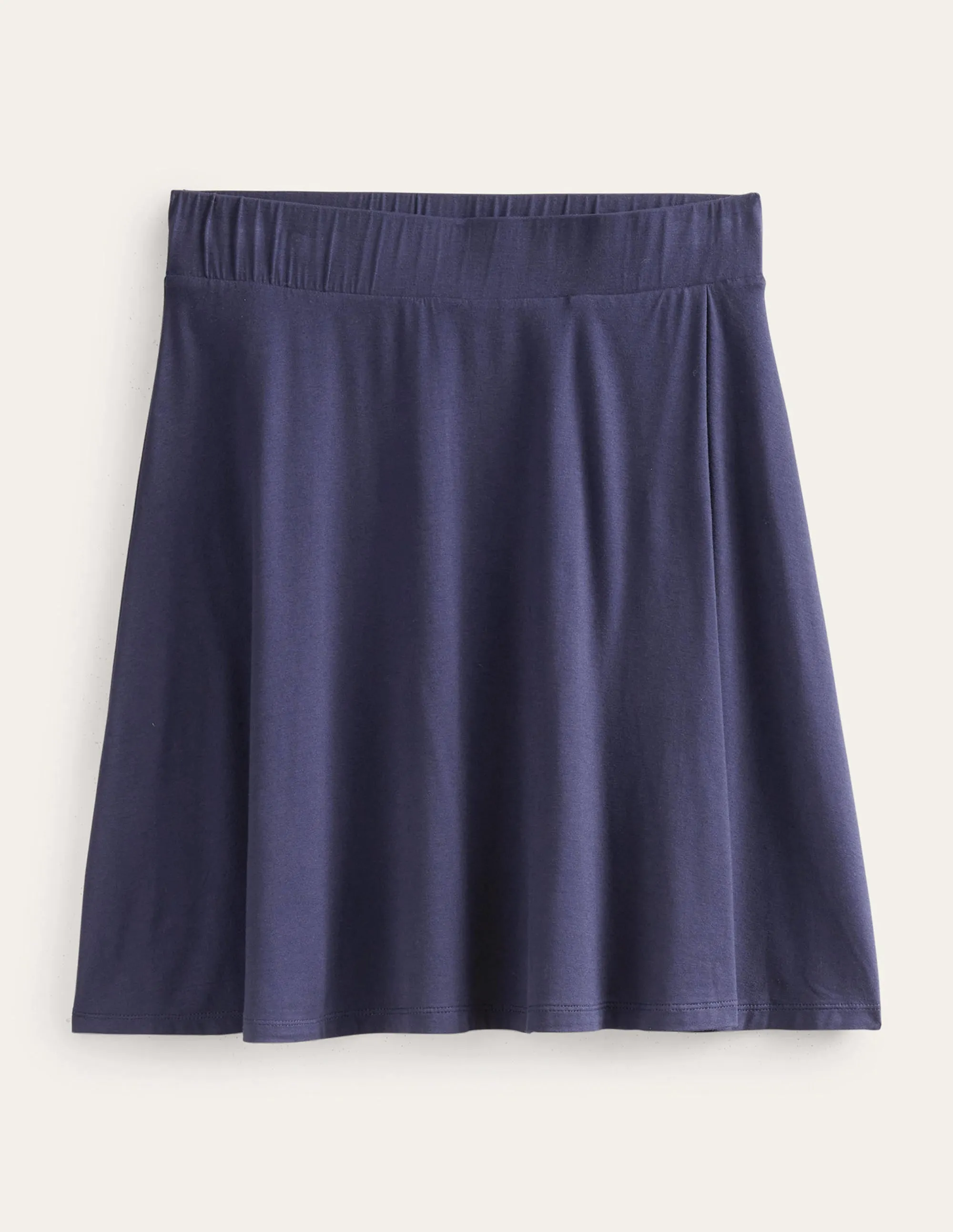 Jersey Wrap Mini Skirt-Navy