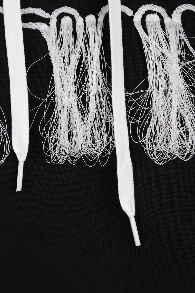 logo embroidery cotton hoodie