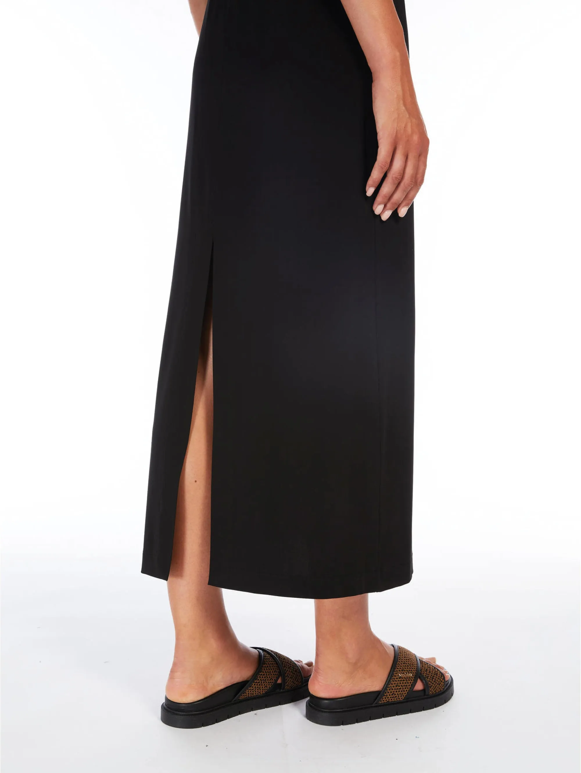 Long Dress with V-Neck Ghiotto Black