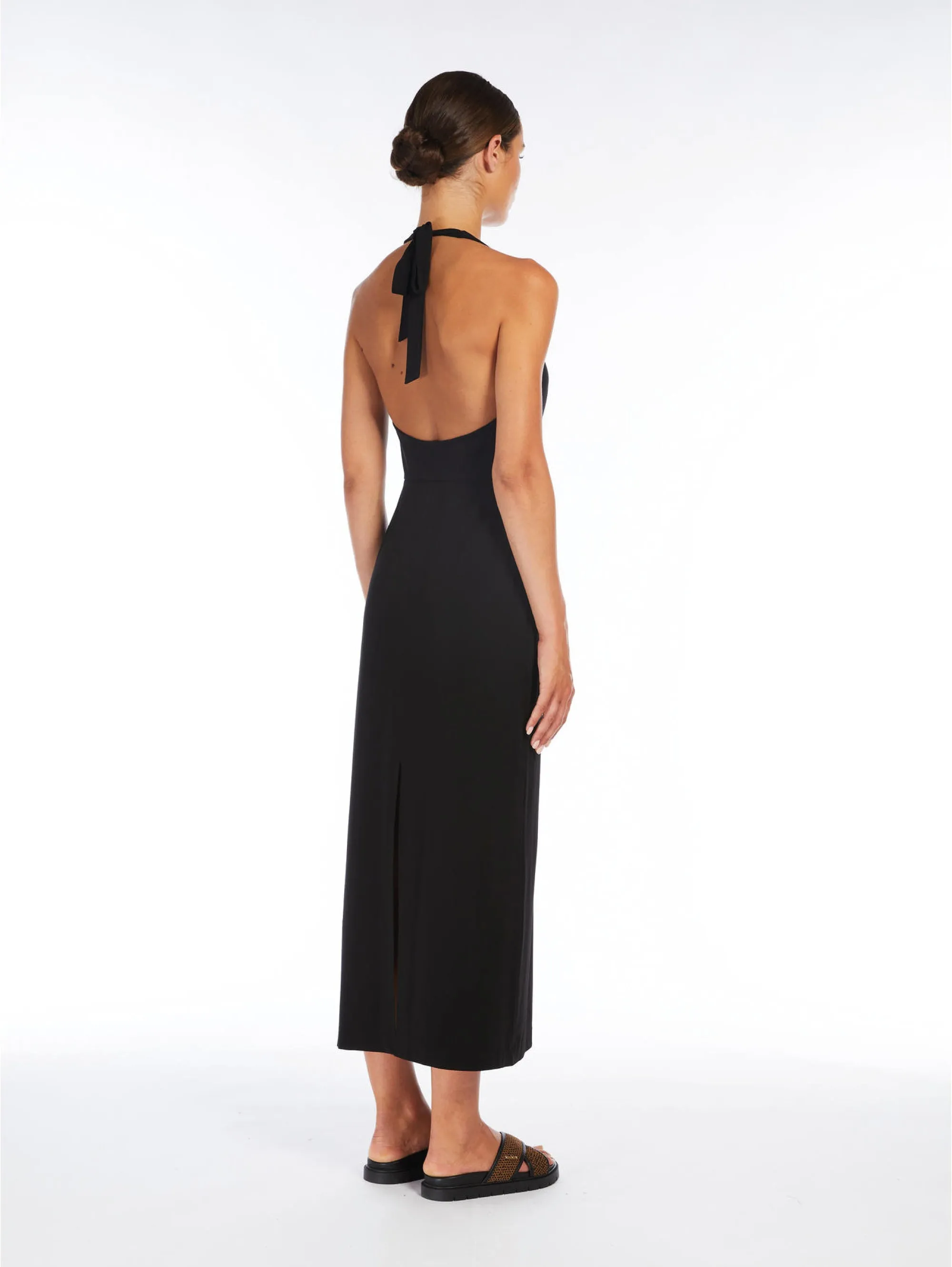 Long Dress with V-Neck Ghiotto Black