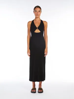 Long Dress with V-Neck Ghiotto Black