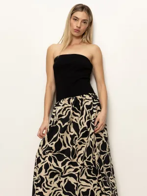 Meet Me At Sea Midi Dress Black Mirage