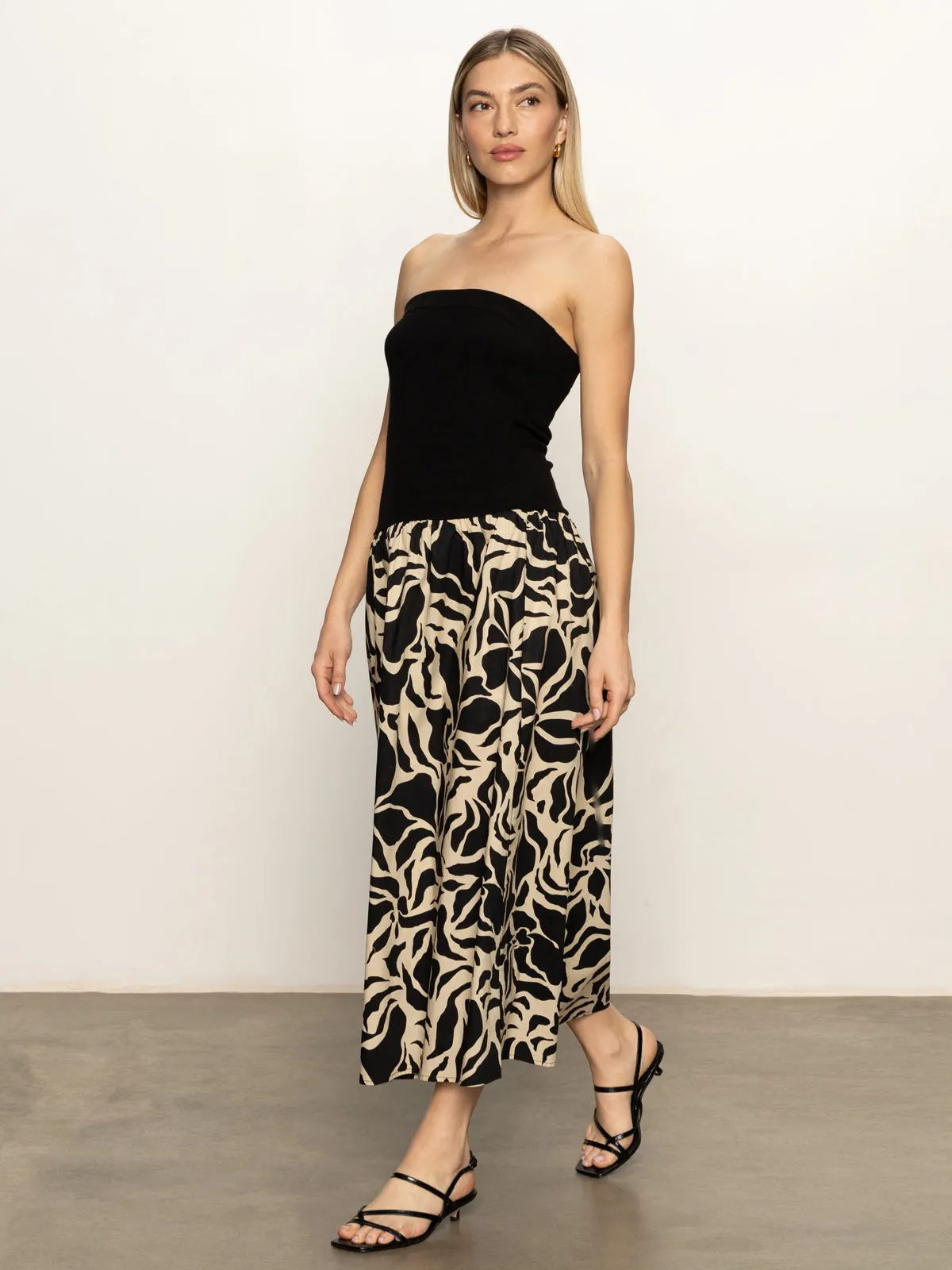 Meet Me At Sea Midi Dress Black Mirage