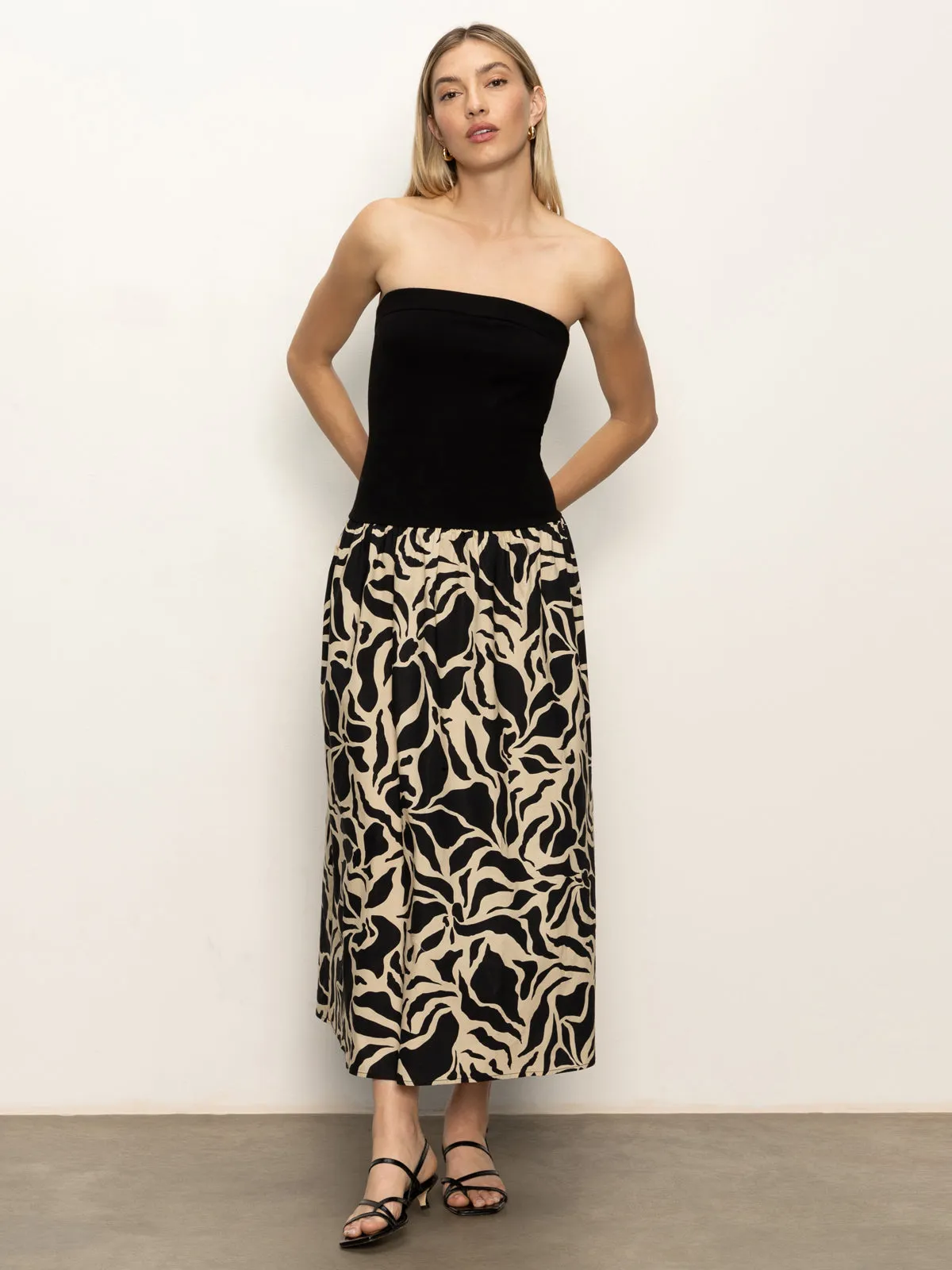 Meet Me At Sea Midi Dress Black Mirage
