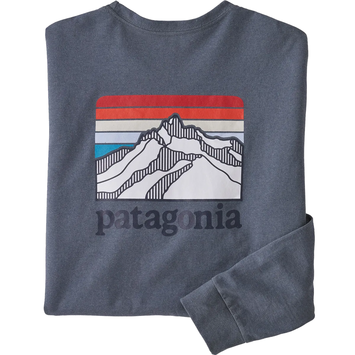 Men's Long-Sleeved Line Logo Ridge Responsibili-Tee