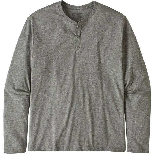 Men's Long-Sleeved Organic Cotton Lightweight Henley Pullover