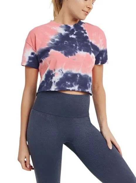Mono B Tie Dye Cropped Tee KT11385