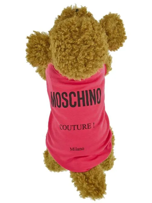 Moschino Logo Printed Jersey Dog T-Shirt