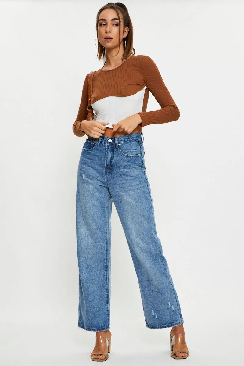 Multi Colourblock Bustier Top