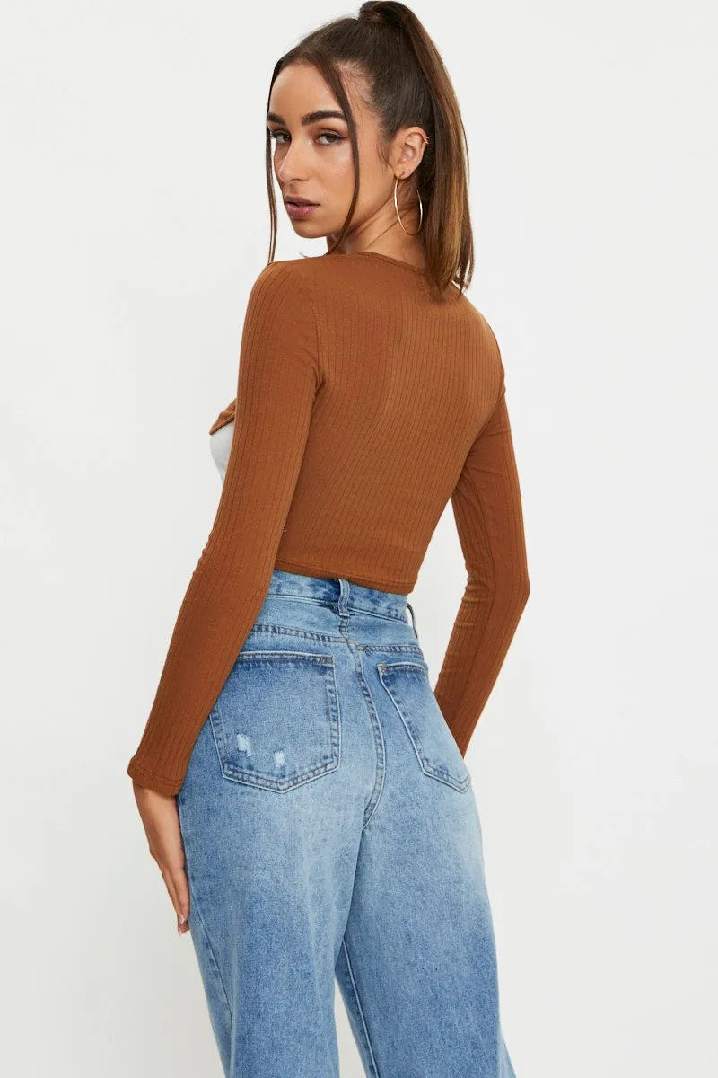 Multi Colourblock Bustier Top