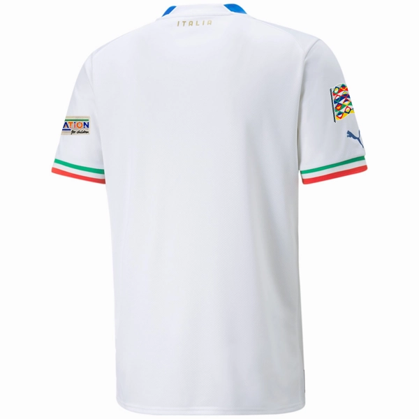 Puma Italy Away Jersey w/ Nations League Patches 22/23 (Puma White/Ultra Blue)