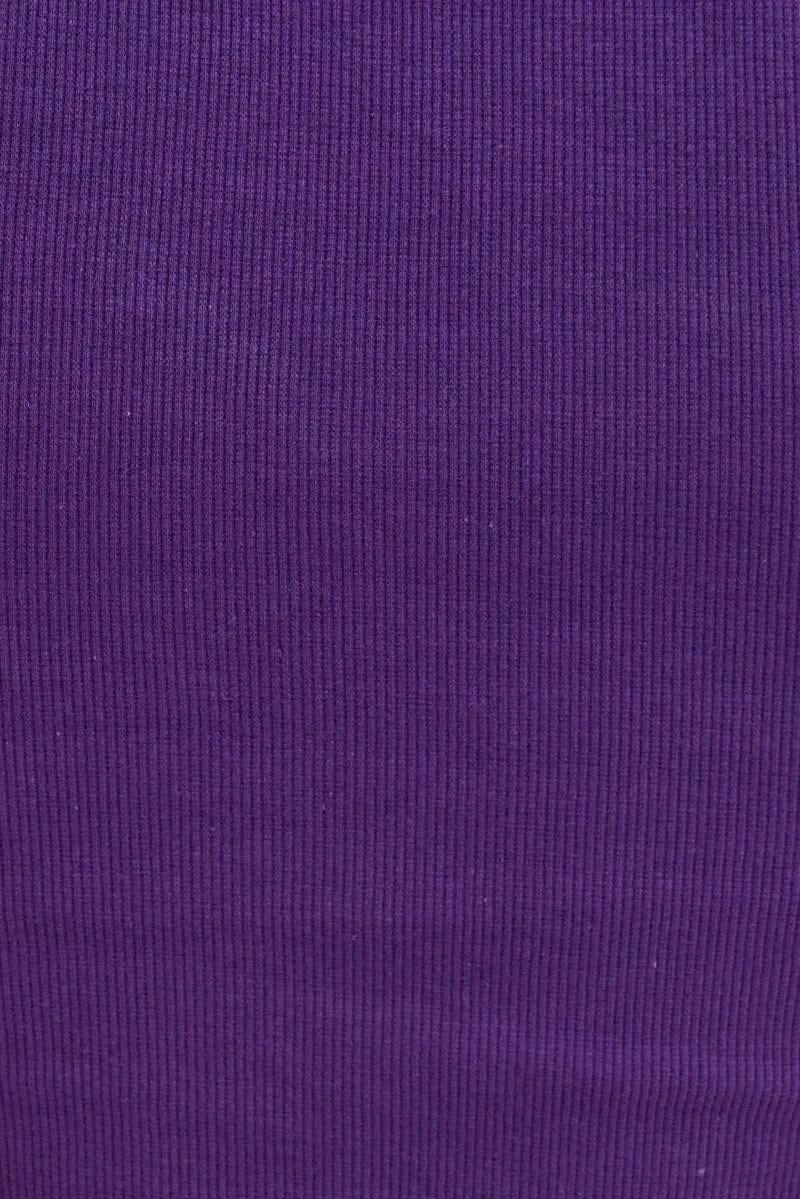 Purple Bodycon Dress Sleeveless Midi Rib