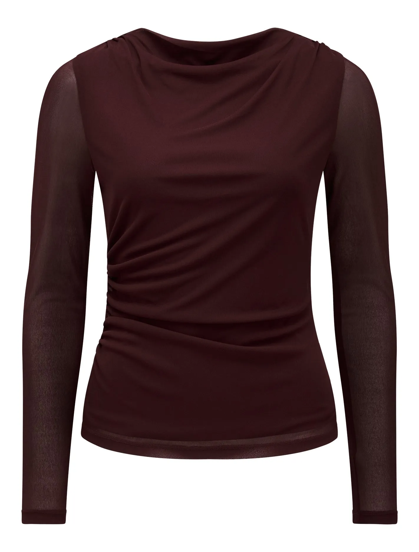 Raegan Ruched Mesh Top