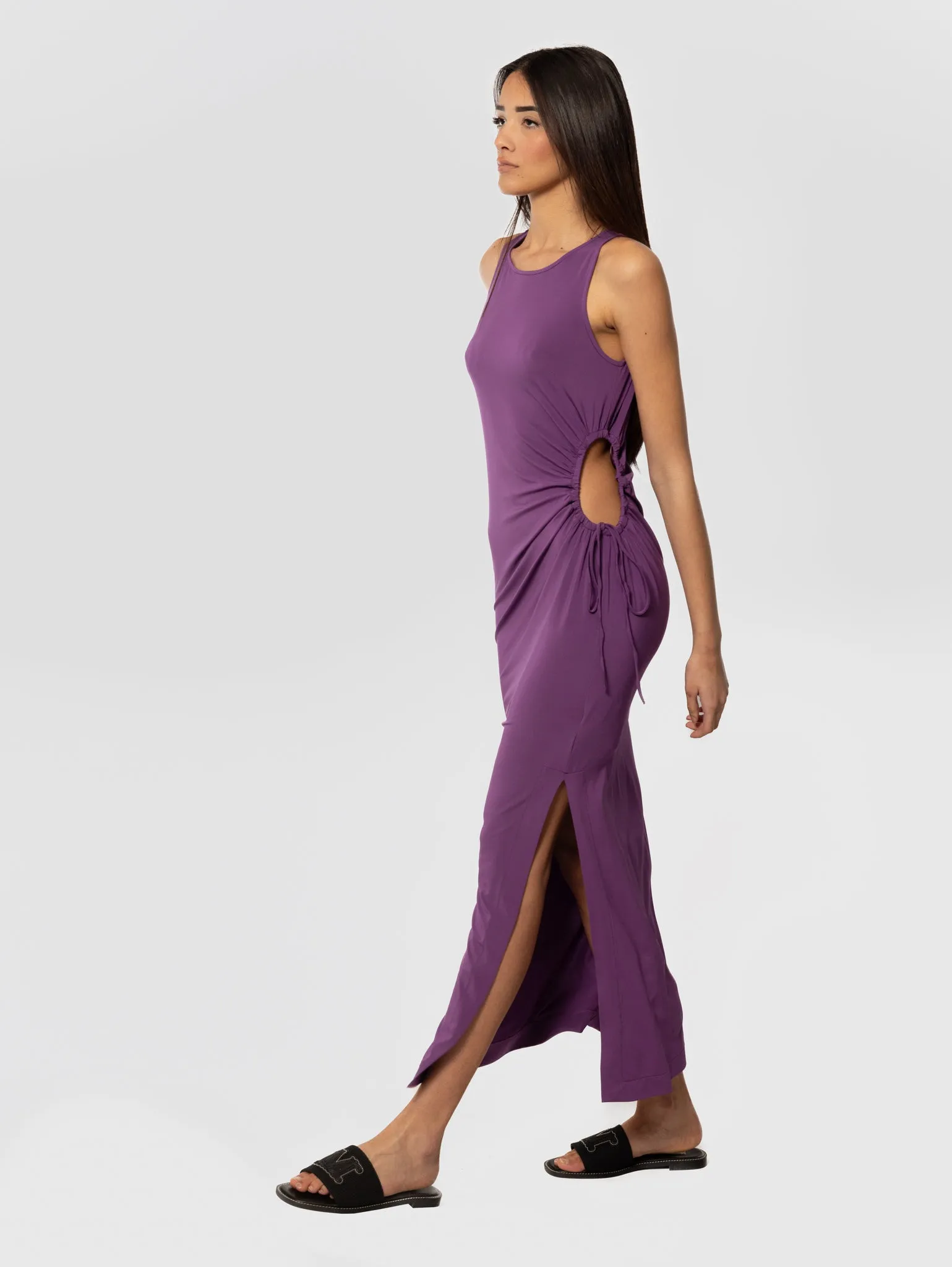 Sleeveless Dress with Cut Out Detail Dear Purple