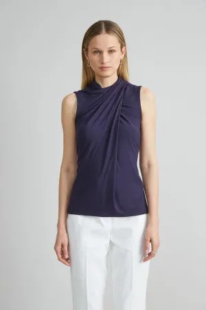 Sleeveless Twist Neck Knit