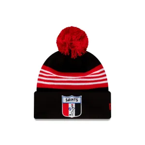 St. Kilda Saints Heritage Stripe Beanie with Pom
