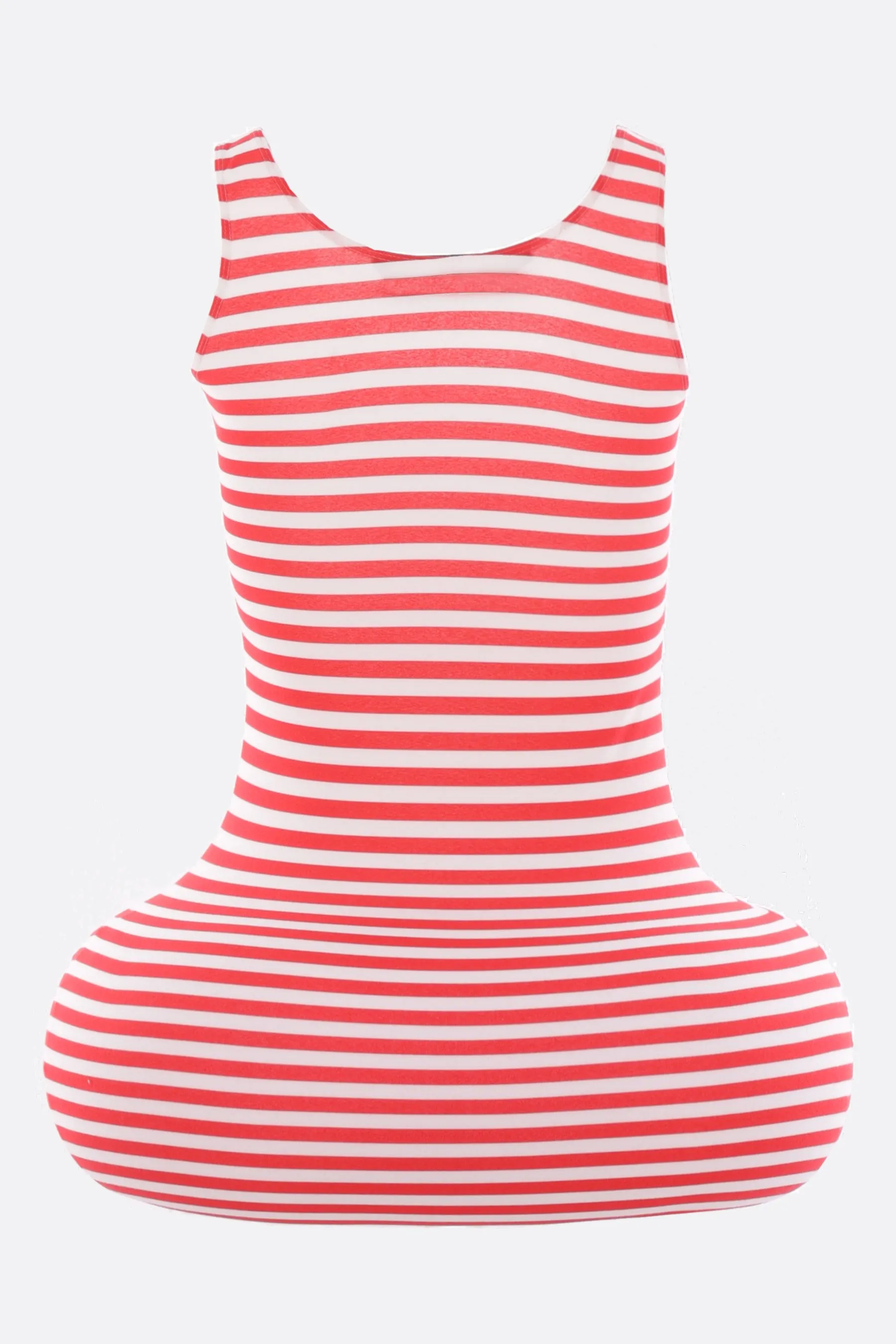 striped stretch jersey sleeveless minidress