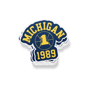 UOFM - '89 BASKETBALL STICKER
