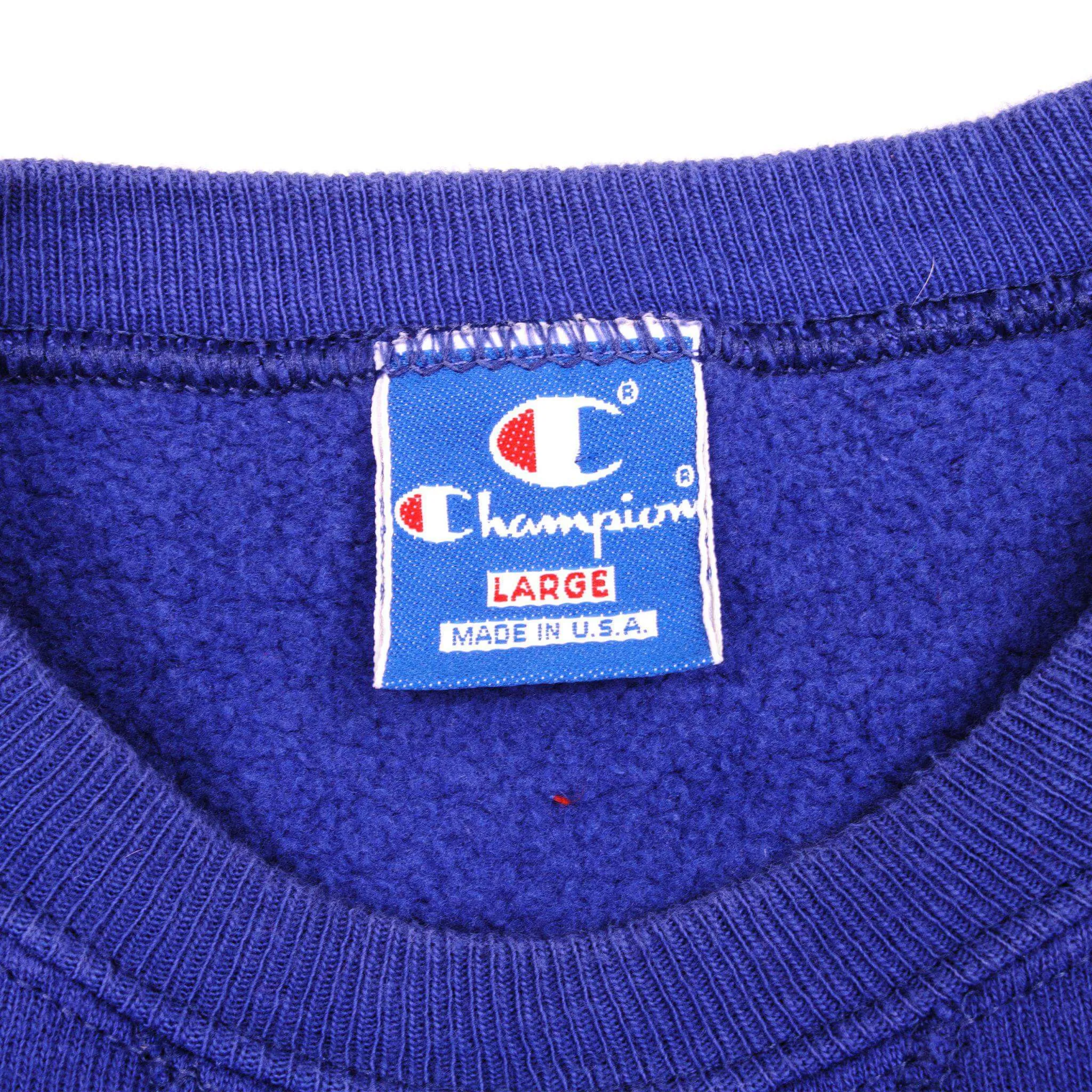 VINTAGE CHAMPION NBA DETROIT PISTONS SWEATSHIRT 1981-EARLY 1990s SIZE LARGE MADE IN USA