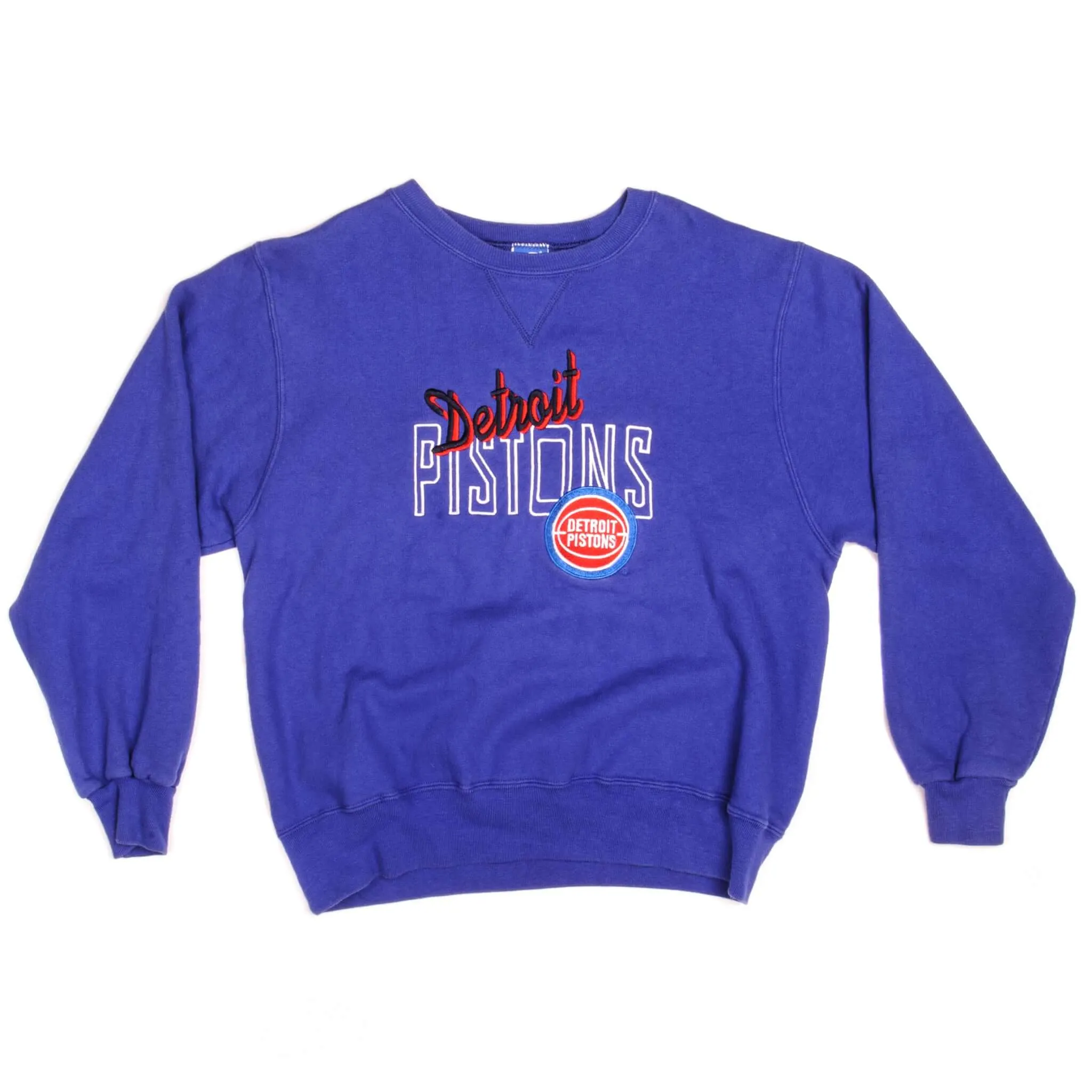 VINTAGE CHAMPION NBA DETROIT PISTONS SWEATSHIRT 1981-EARLY 1990s SIZE LARGE MADE IN USA