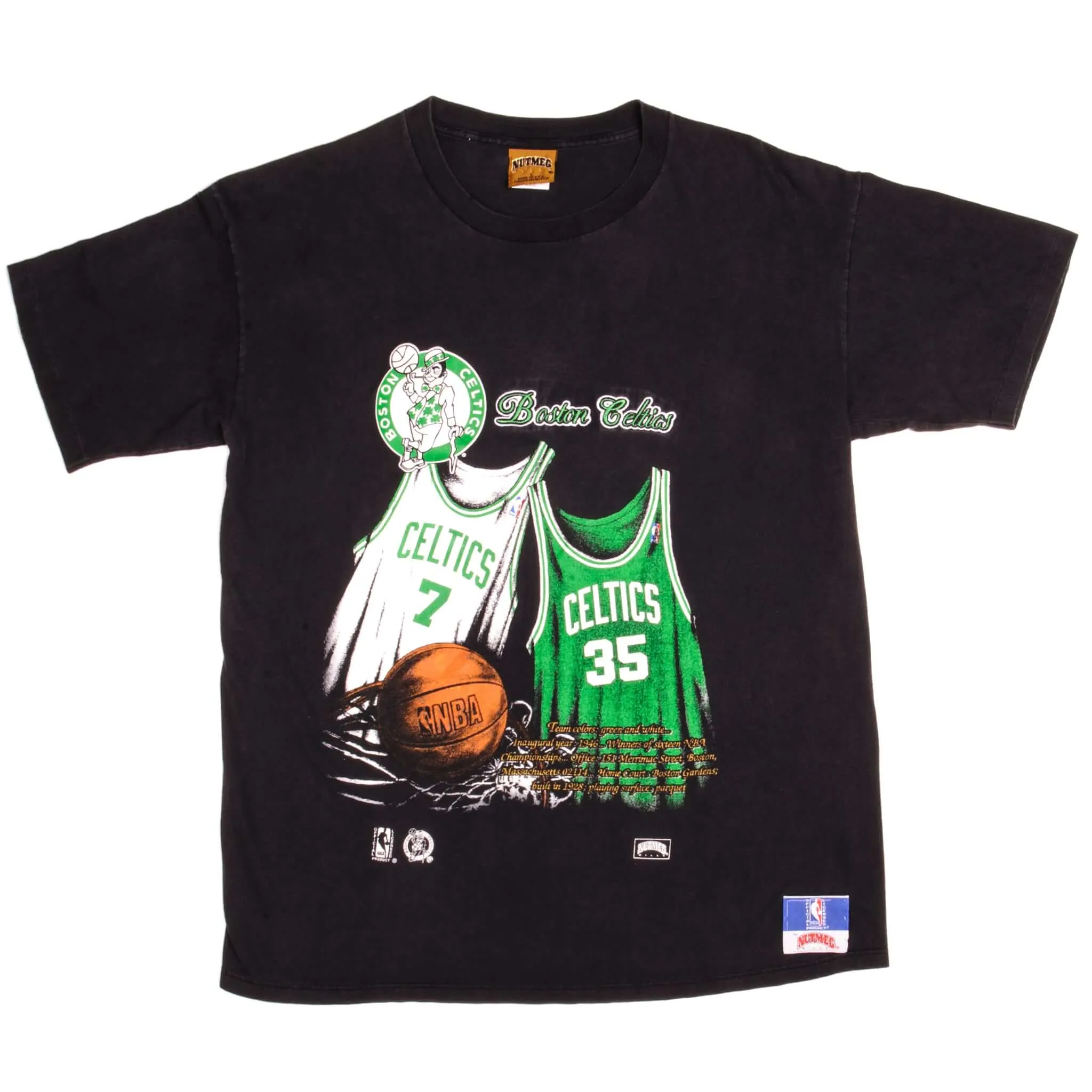 VINTAGE NBA BOSTON CELTICS TEE SHIRT SIZE LARGE MADE IN USA 1990s