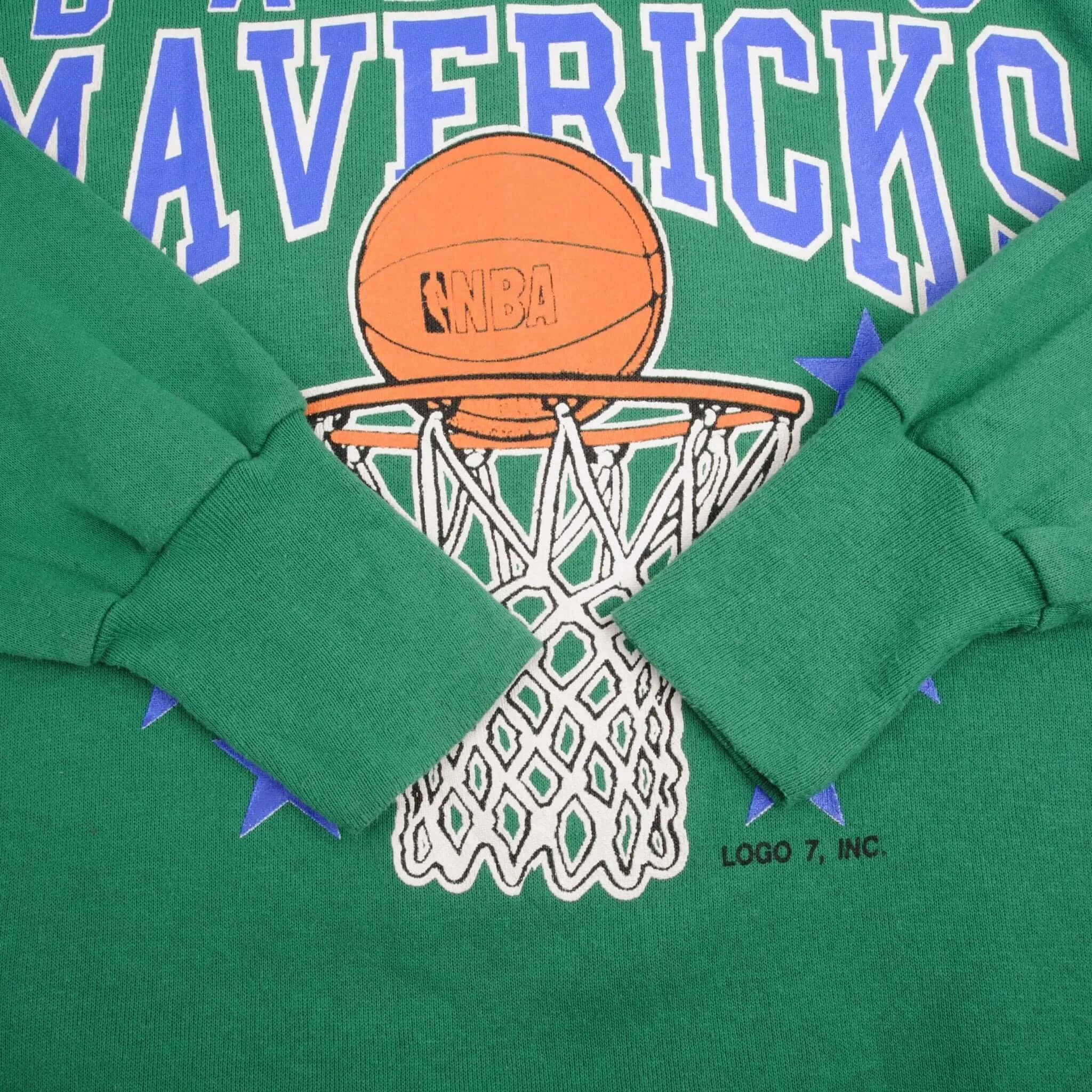 VINTAGE NBA DALLAS MAVERICKS SWEATSHIRT EARLY 1990S LARGE MADE IN USA