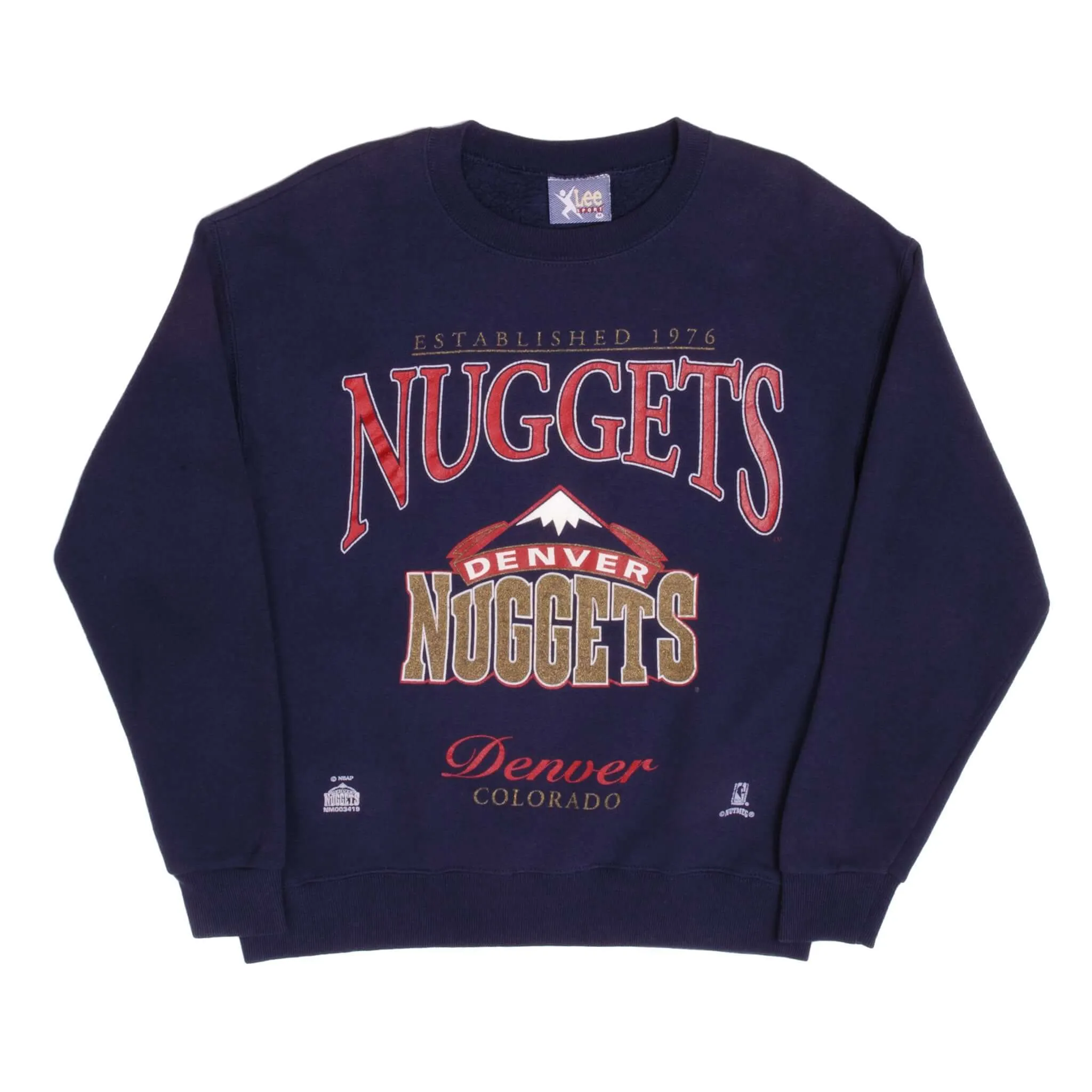 VINTAGE NBA DENVER NUGGETS 1990S SWEATSHIRT SIZE MEDIUM MADE IN USA