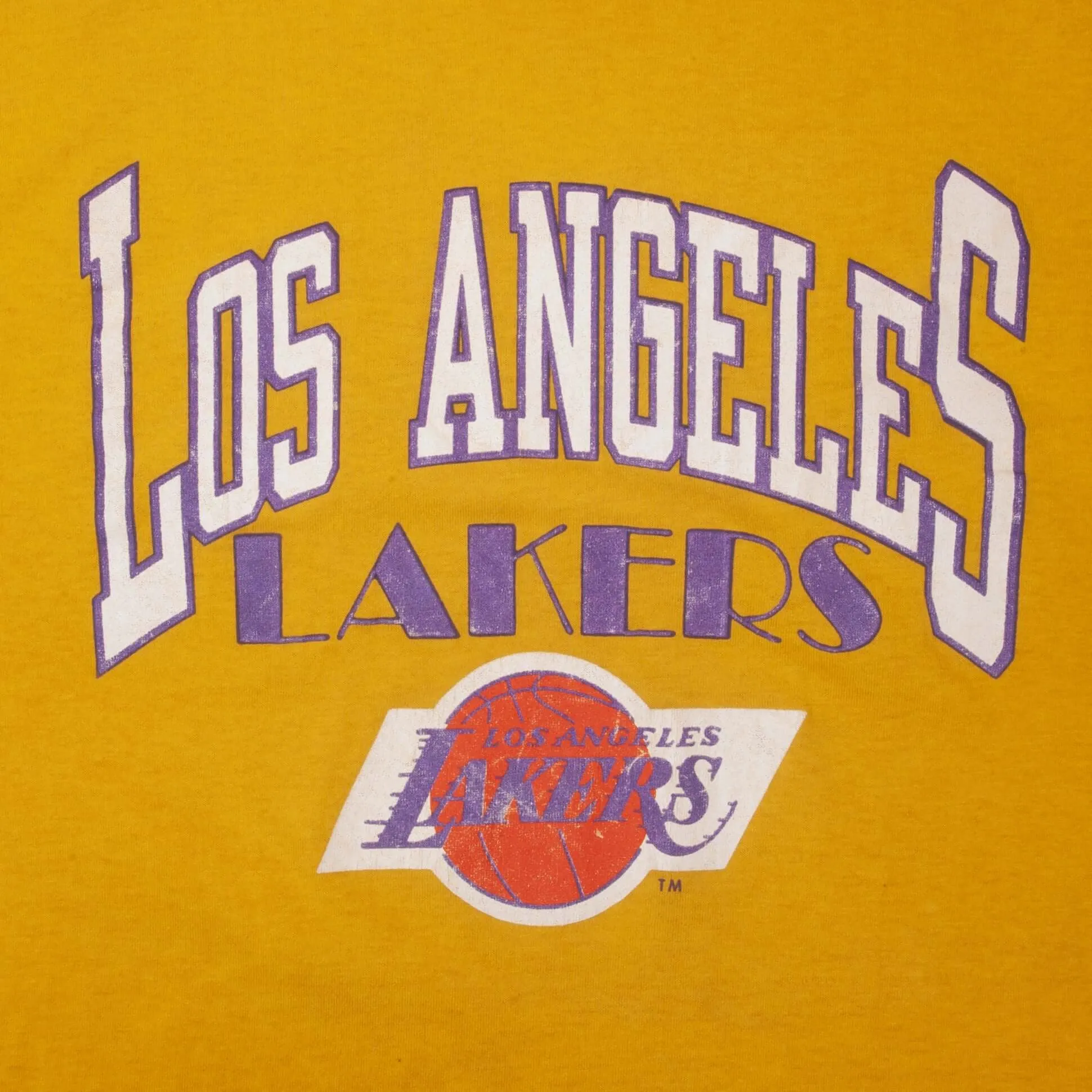 VINTAGE NBA LOS ANGELES LAKERS CHAMPION TEE SHIRT 1980S MEDIUM MADE IN USA