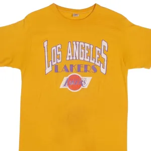 VINTAGE NBA LOS ANGELES LAKERS CHAMPION TEE SHIRT 1980S MEDIUM MADE IN USA
