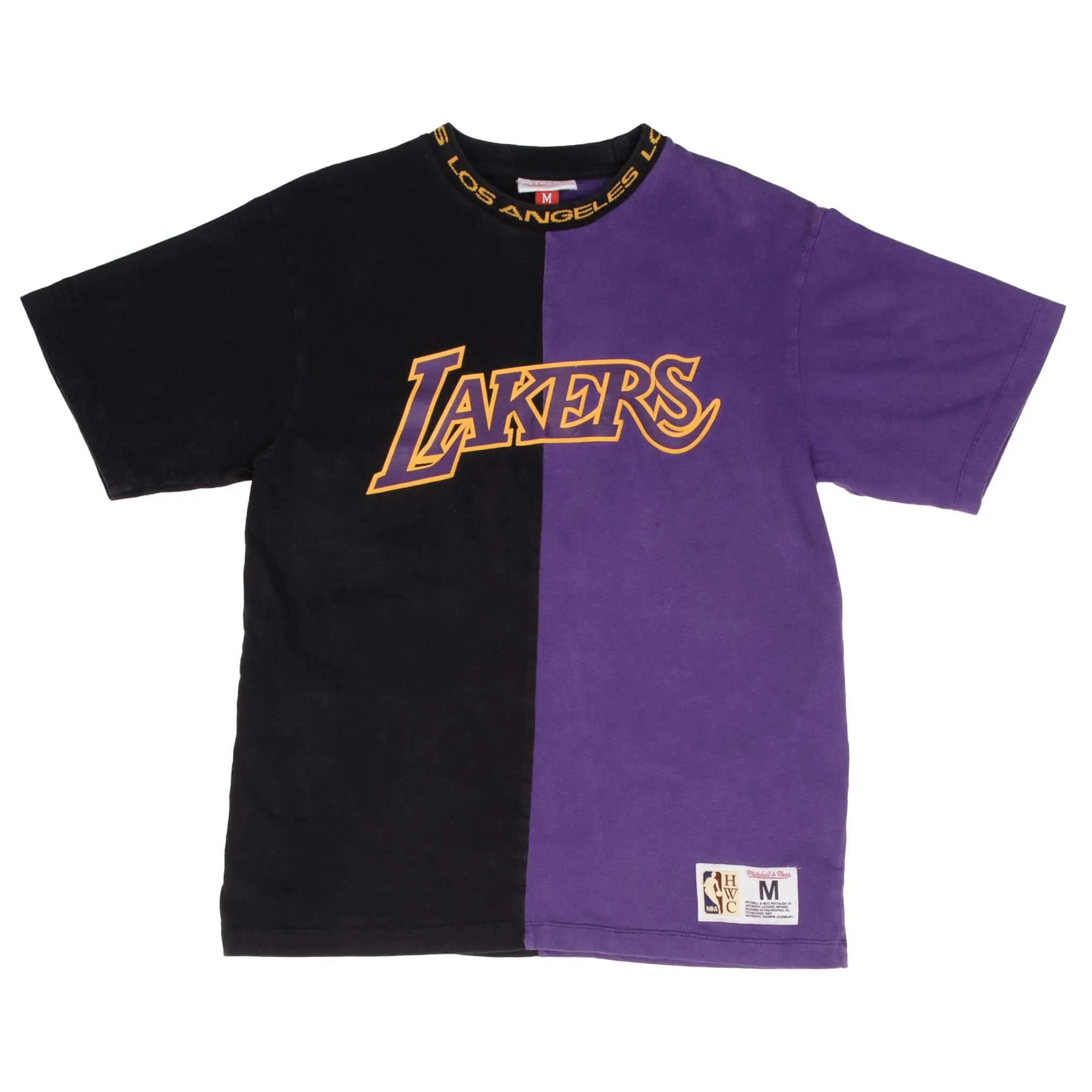 VINTAGE NBA LOS ANGELES LAKERS MITCHELL & NESS TEE SHIRT 2000S SIZE MEDIUM