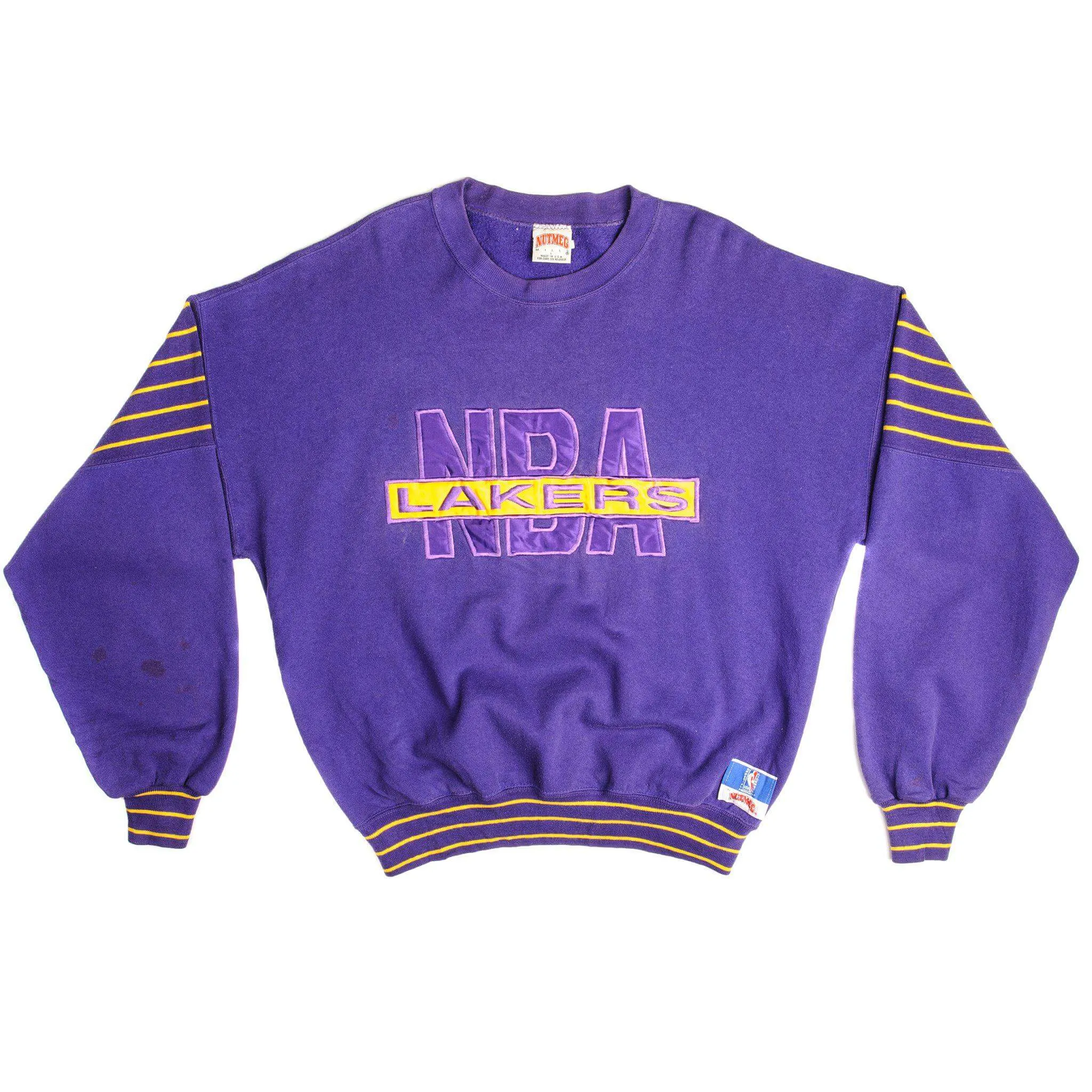 VINTAGE NBA LOS ANGELES LAKERS SWEATSHIRT SIZE LARGE MADE IN USA 1990s
