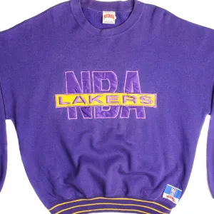 VINTAGE NBA LOS ANGELES LAKERS SWEATSHIRT SIZE LARGE MADE IN USA 1990s