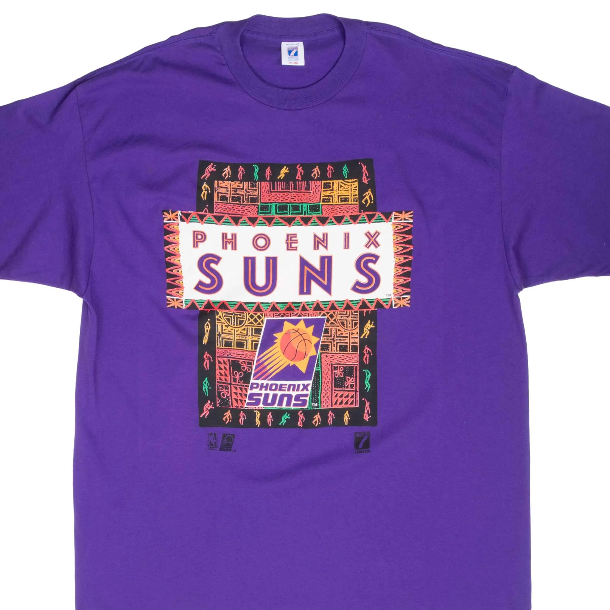 VINTAGE NBA PHOENIX SUNS 1990S PURPLE TEE SHIRT 2XL MADE IN USA