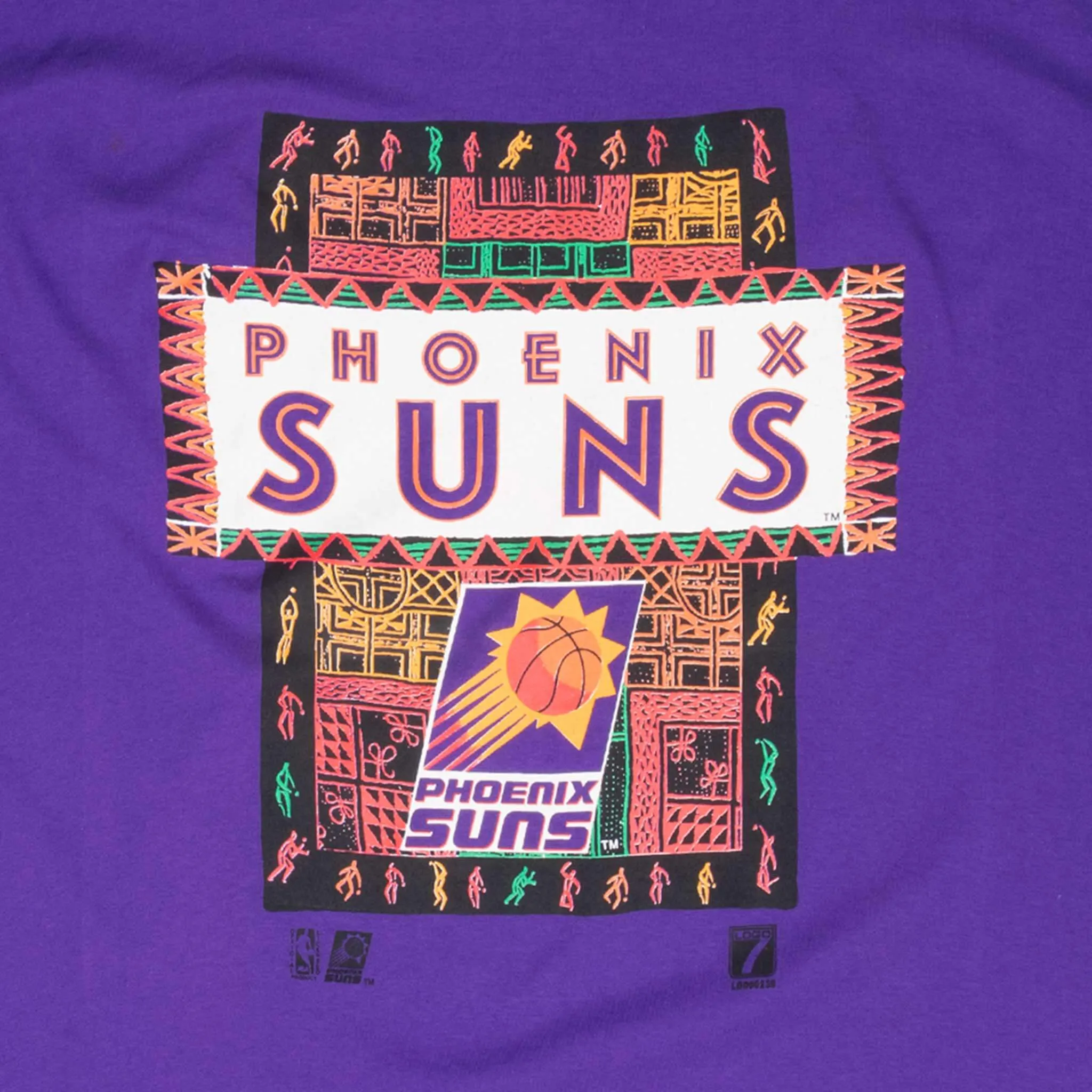 VINTAGE NBA PHOENIX SUNS 1990S PURPLE TEE SHIRT 2XL MADE IN USA